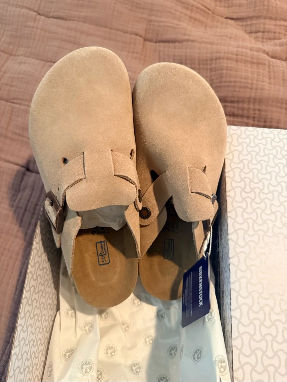 New Birkenstock Boston Mule in Sandcastle 38 / 7 Clog - Picture 4 of 4